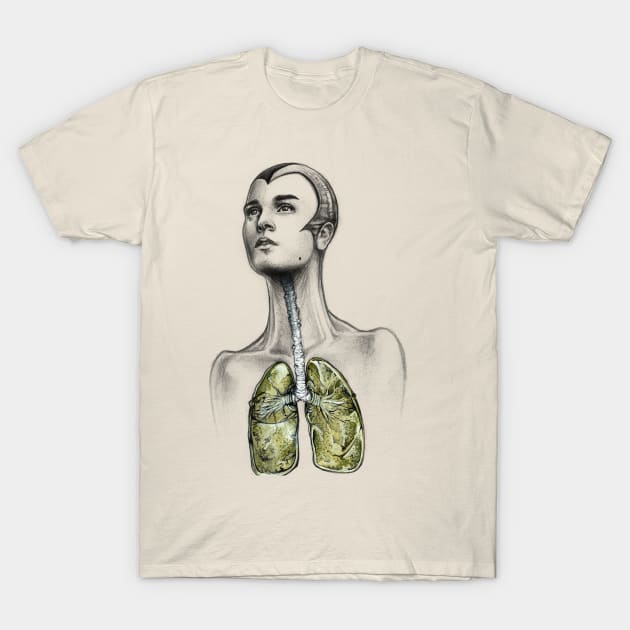 Breathe T-Shirt by Sam Pea